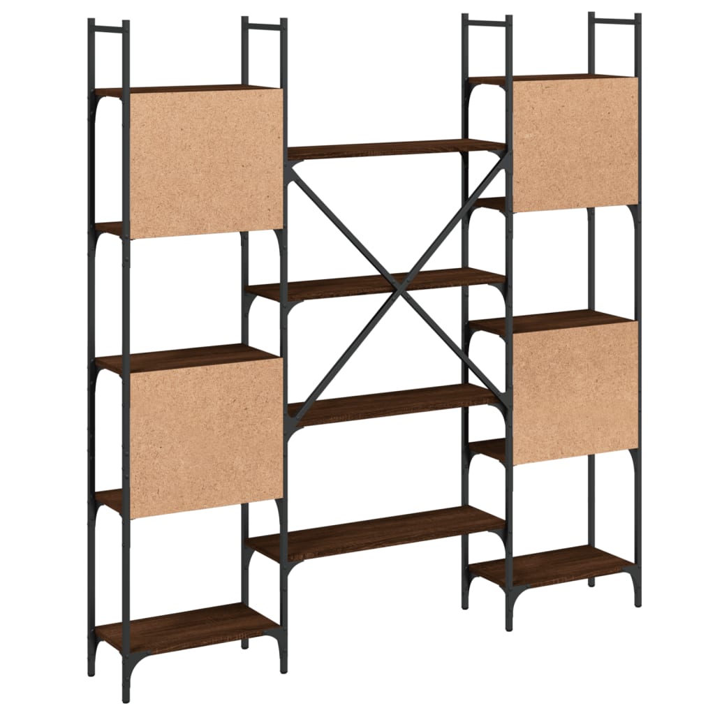 Bookshelf | Brown oak | Engineered wood | Tall | Bookshelf | Rectangular