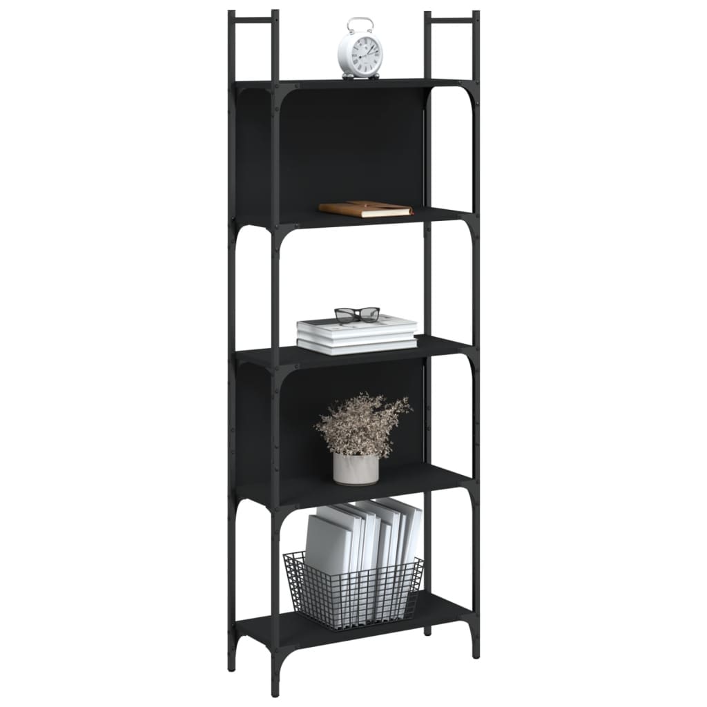 Bookshelf | Black | Engineered wood | Tall | Bookshelf | Rectangular