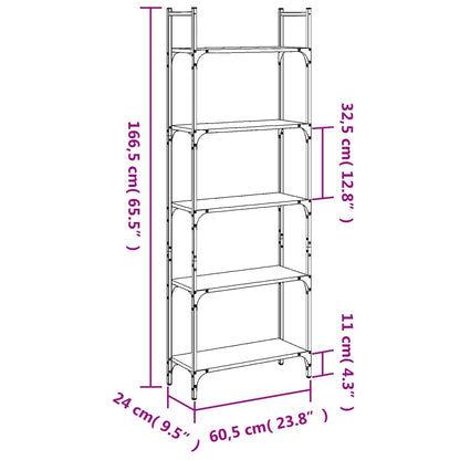 Bookshelf | Black | Engineered wood | Tall | Bookshelf | Rectangular