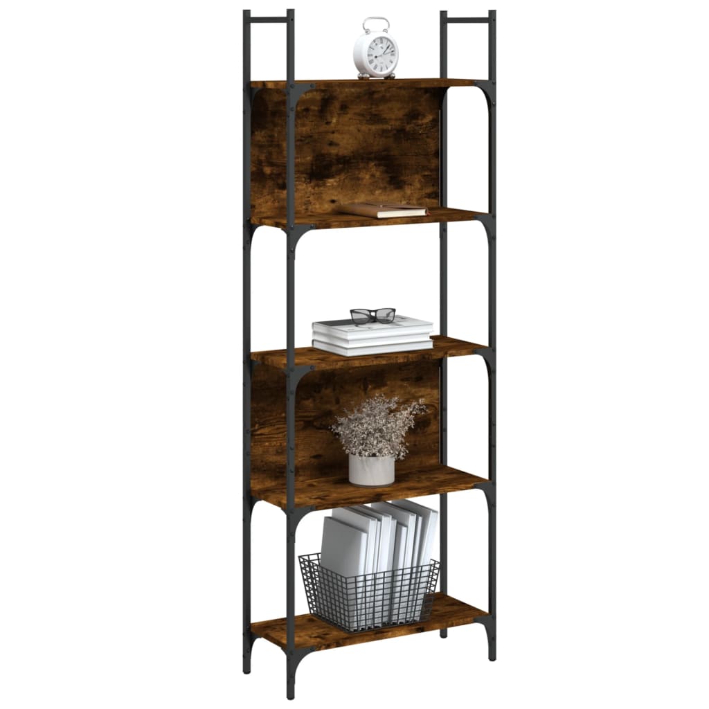 Bookshelf | Smoked Oak | Engineered wood | Tall | Bookshelf | Rectangular