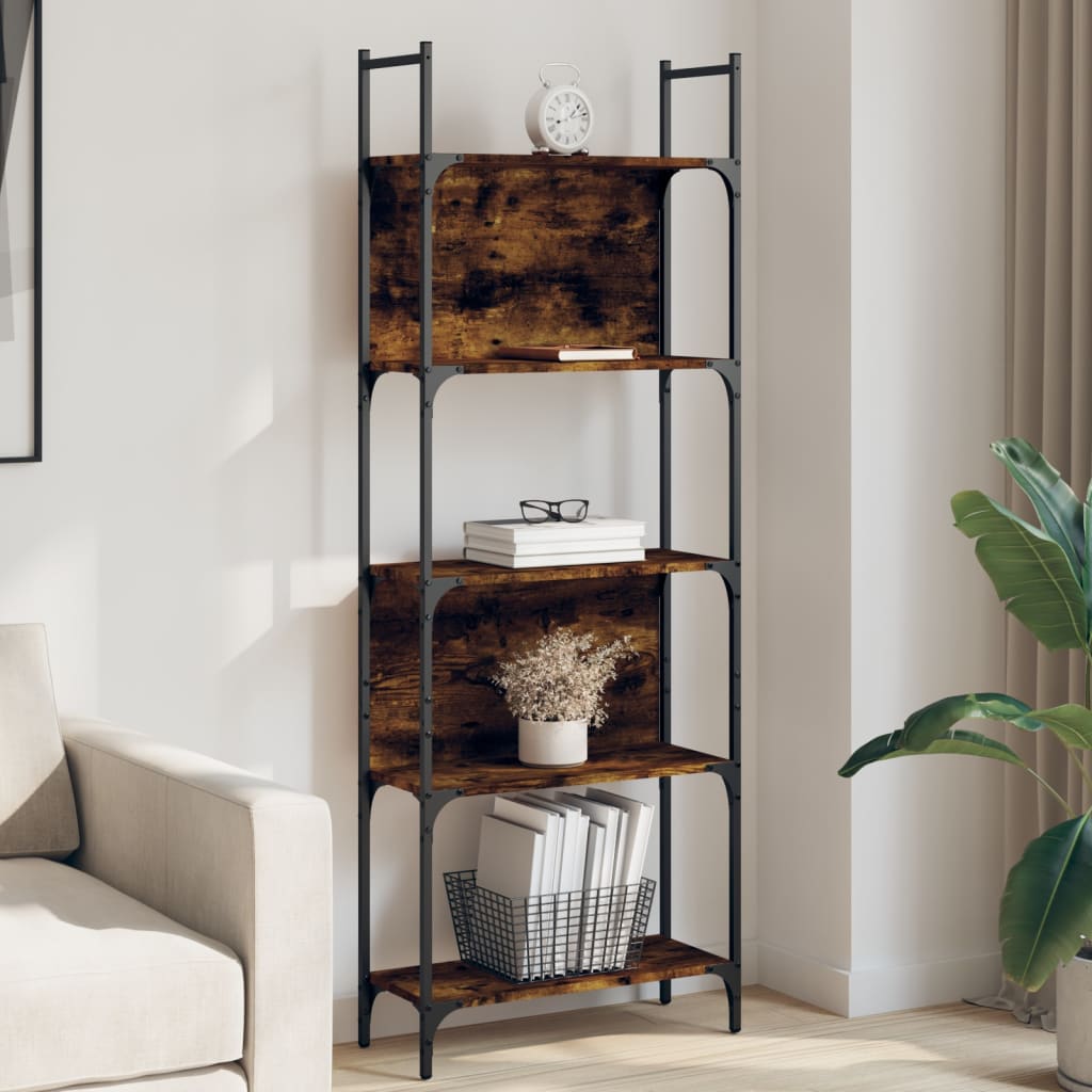 Bookshelf | Smoked Oak | Engineered wood | Tall | Bookshelf | Rectangular