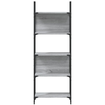 Bookshelf | Grey Sonoma | Engineered Wood, Powder-Coated Steel | 5-Tier