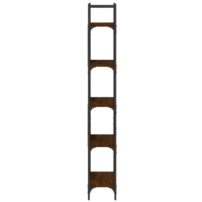 Bookshelf | Brown Oak | Engineered Wood and Powder-Coated Steel | Tall