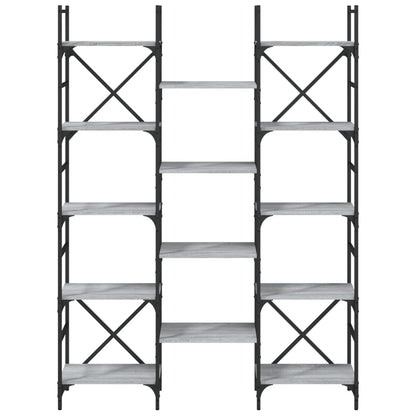 Bookshelf Grey Sonoma 127.5x28.5x172.5 cm Engineered Wood