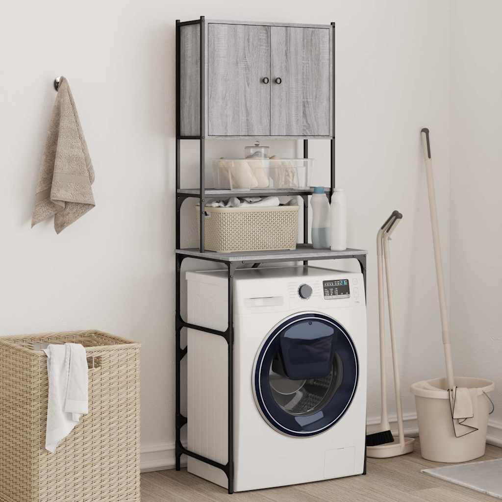 Washing Machine Cabinet Grey Sonoma 68x48.5x194 cm