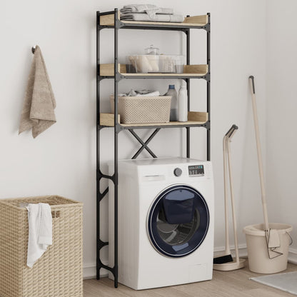 Washing Machine Shelf Sonoma Oak 67x25x163 cm Engineered Wood