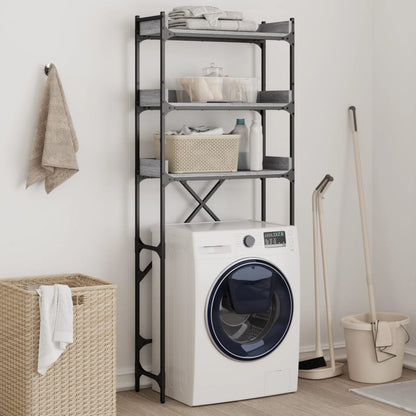 Washing Machine Shelf Grey Sonoma 67x25x163 cm Engineered Wood