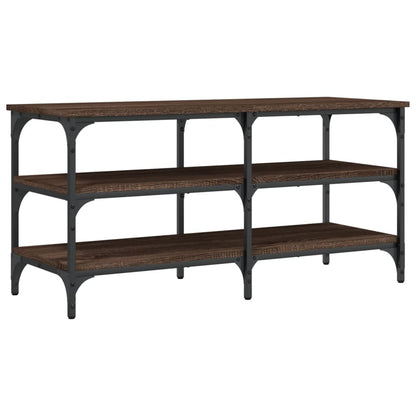 Shoe Bench Brown Oak 100x38.5x49 cm Engineered Wood