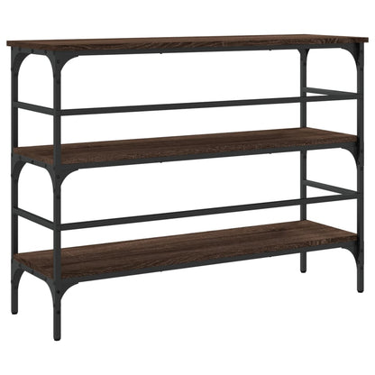 Console Table Brown Oak 100x32x75 cm Engineered Wood