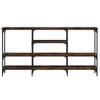 Console Table Smoked Oak 160x29x80 cm Engineered Wood
