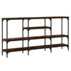 Console Table Smoked Oak 160x29x80 cm Engineered Wood