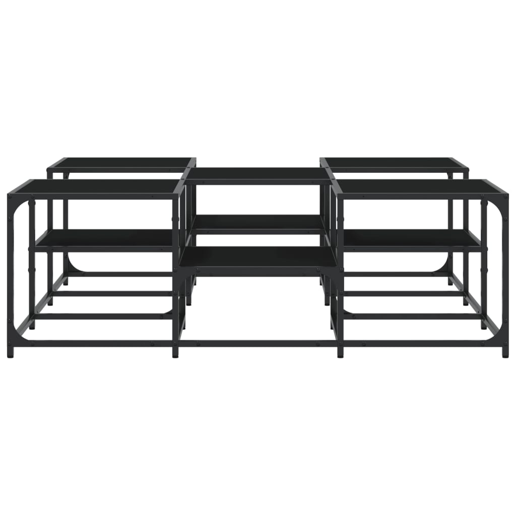 Coffee Table Black 121x121x40 cm Engineered Wood