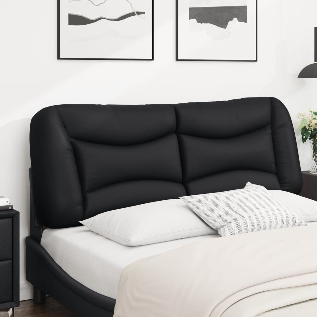 Headboard Cushion "Hvar" Black 53.9" Faux Leather