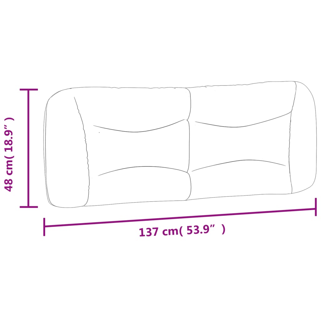 Headboard Cushion "Hvar" Black 53.9" Faux Leather