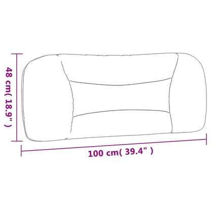 Headboard Cushion "Hvar" Dark Gray 39.4" Fabric