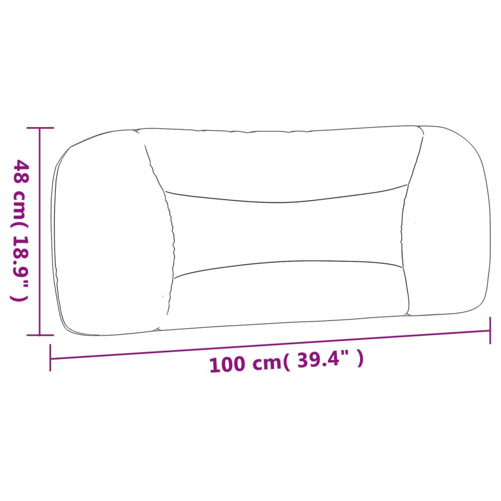 Headboard Cushion "Hvar" White 39.4" Faux Leather