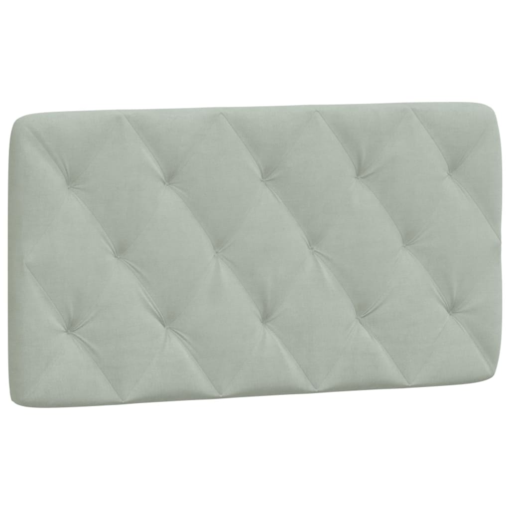 Headboard Cushion Light Gray 39.4" Velvet