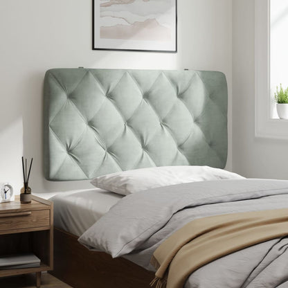 Headboard Cushion Light Gray 39.4" Velvet