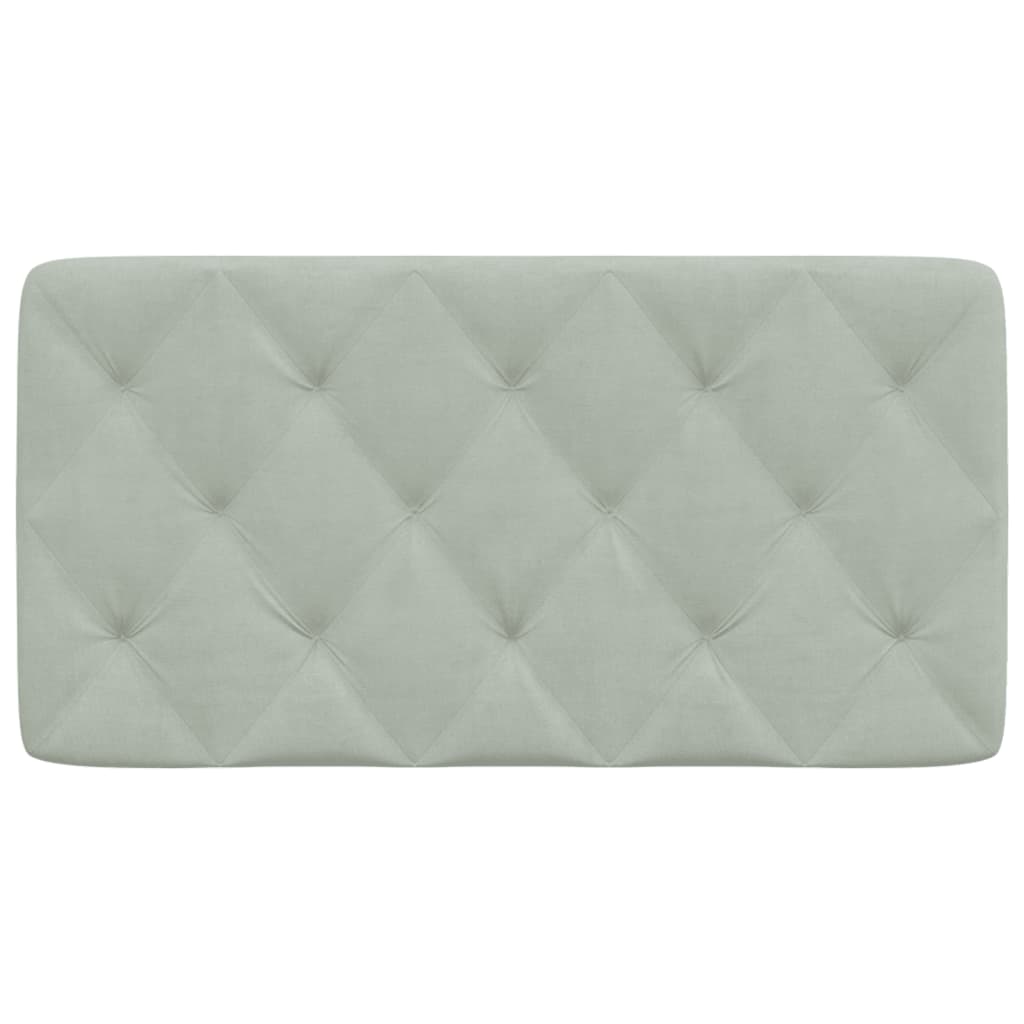Headboard Cushion Light Gray 39.4" Velvet