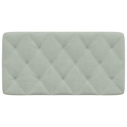 Headboard Cushion Light Gray 39.4" Velvet