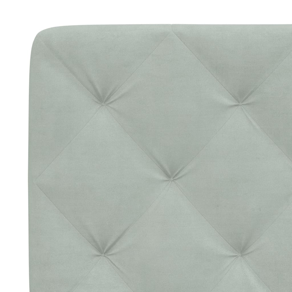 Headboard Cushion Light Gray 39.4" Velvet