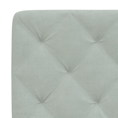 Headboard Cushion Light Gray 39.4" Velvet