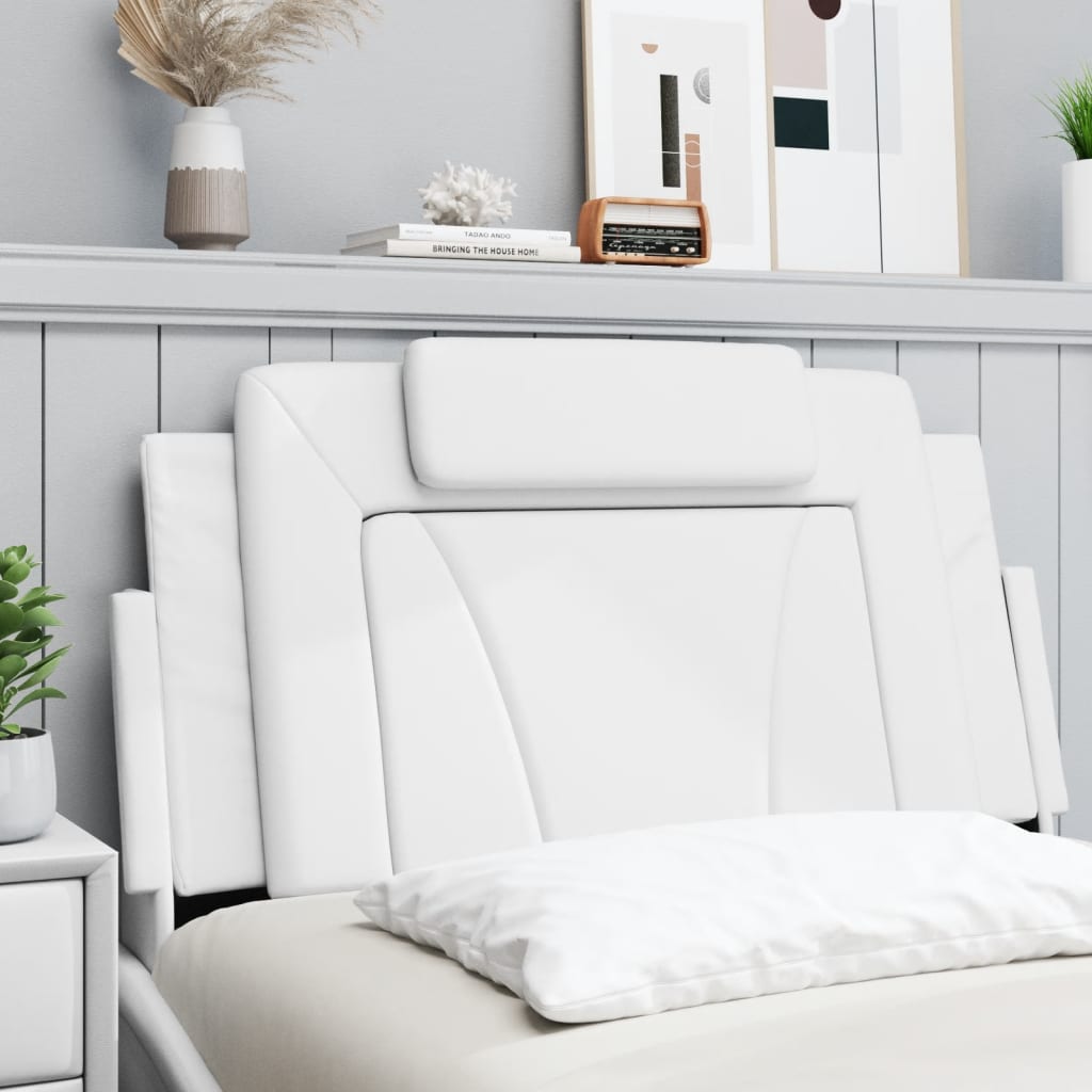 Headboard Cushion "Viana" White 39.4" Faux Leather