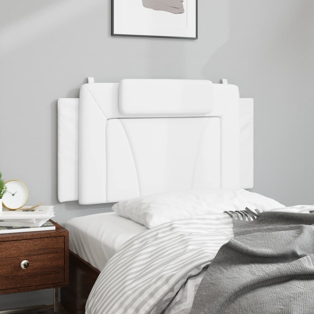 Headboard Cushion "Viana" White 39.4" Faux Leather
