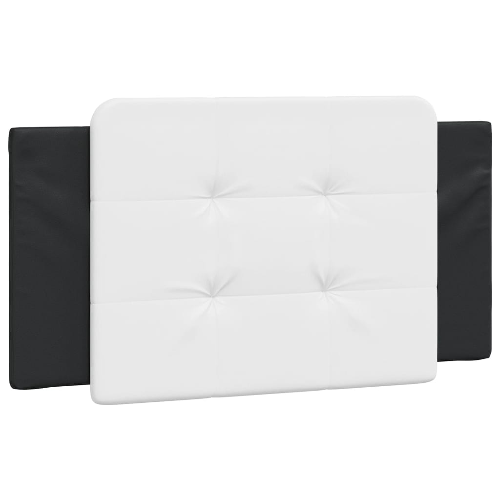 Headboard Cushion "Zadar" Black and White 39.4" Faux Leather