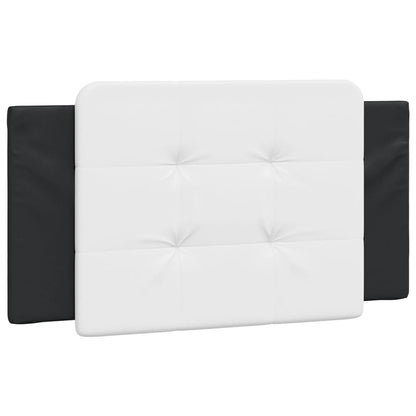 Headboard Cushion "Zadar" Black and White 39.4" Faux Leather
