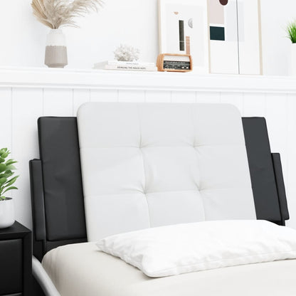 Headboard Cushion "Zadar" Black and White 39.4" Faux Leather