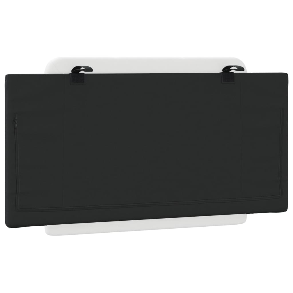 Headboard Cushion "Zadar" Black and White 39.4" Faux Leather