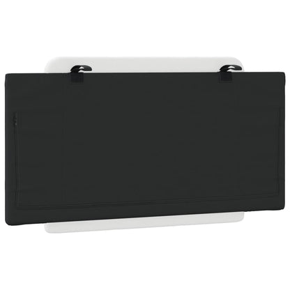 Headboard Cushion "Zadar" Black and White 39.4" Faux Leather