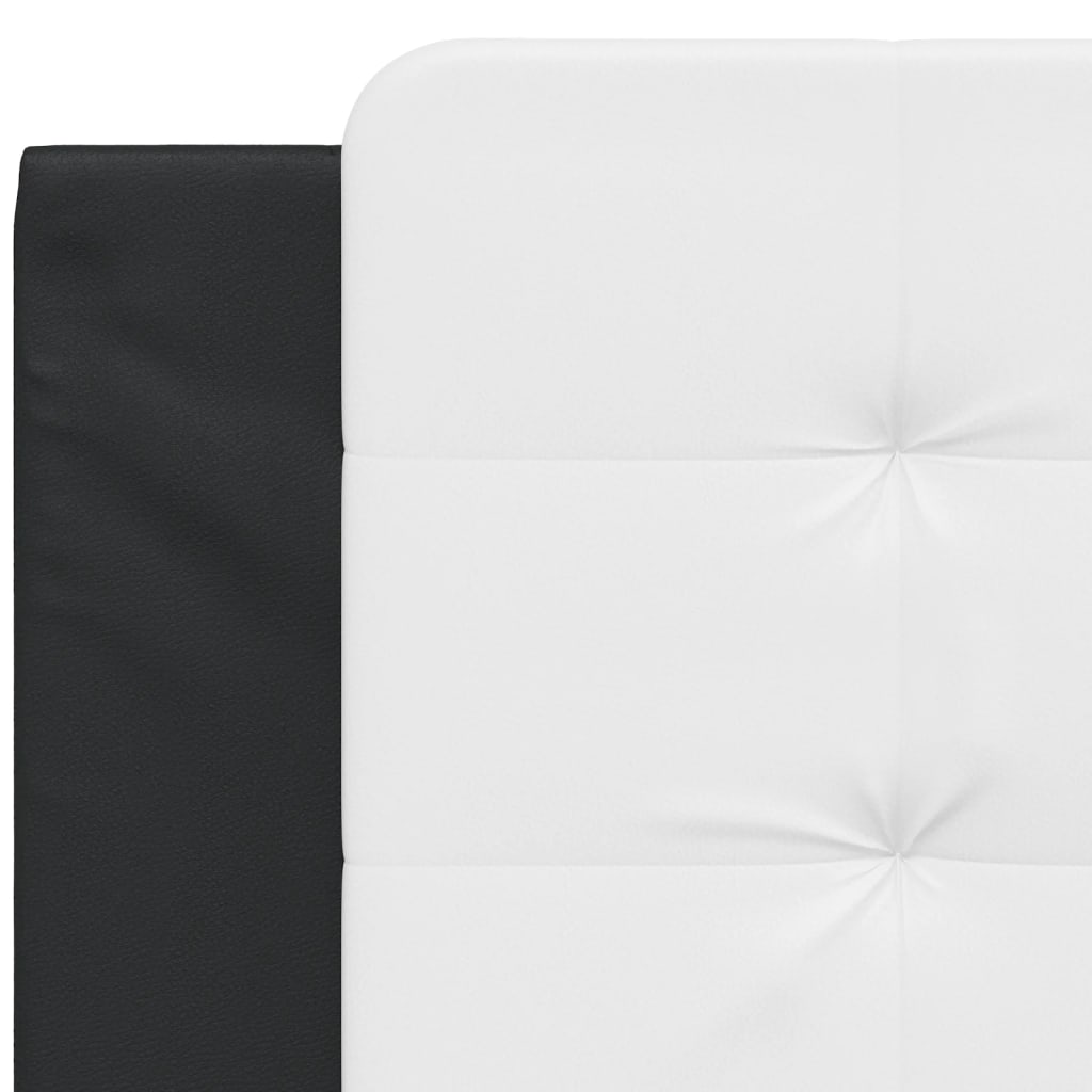 Headboard Cushion "Zadar" Black and White 39.4" Faux Leather