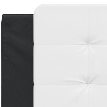 Headboard Cushion "Zadar" Black and White 39.4" Faux Leather