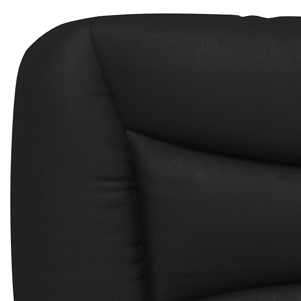 Bed Frame without Mattress "Hvar" Black and White 90x190 cm Faux Leather