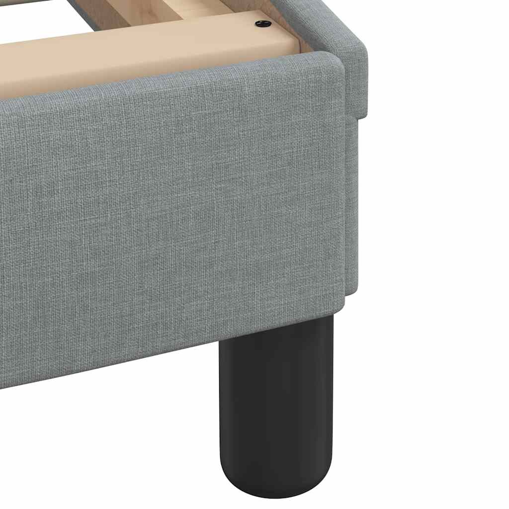 Bed with Mattress "Dover" Light Grey Single Fabric