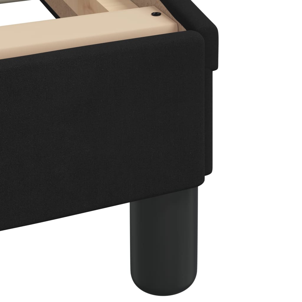 Bed with Mattress "Dover" Black Single Velvet