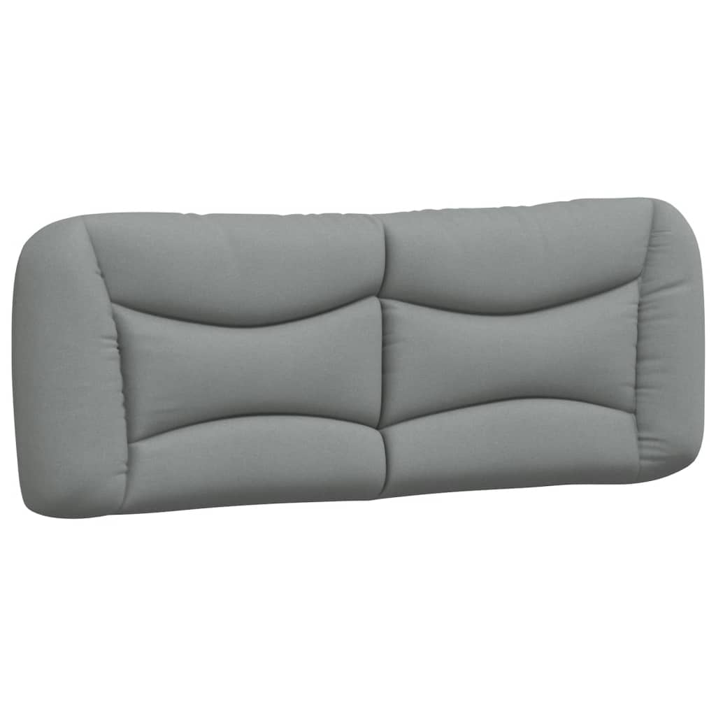 Bed Frame with LED without Mattress "Hvar" Light Gray 76"x79.9" Fabric