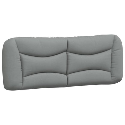 Bed Frame with LED without Mattress "Hvar" Light Gray 76"x79.9" Fabric