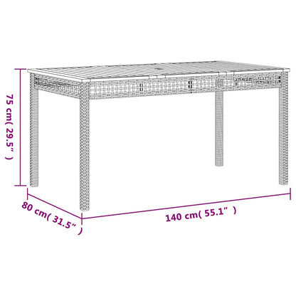 4 Piece Patio Dining Set with Cushions Black Poly Rattan