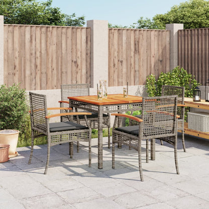 Garden Dining Set | Grey | PE Rattan | 4 Seater