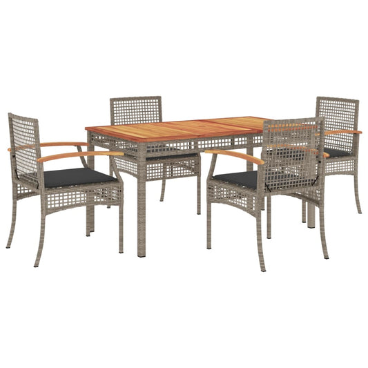 Garden Dining Set | Grey | PE rattan | Medium | Durable