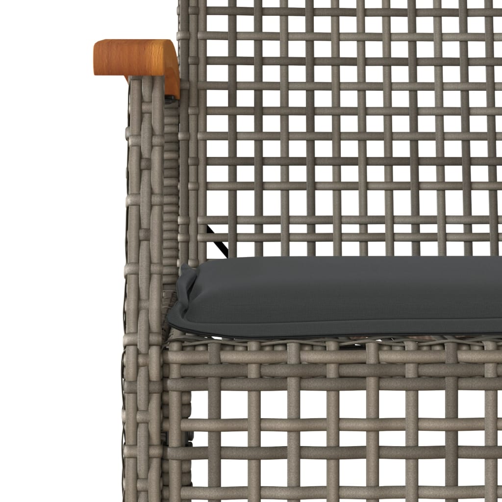 Garden Dining Set | Grey | PE rattan | One size | UV-resistant materials