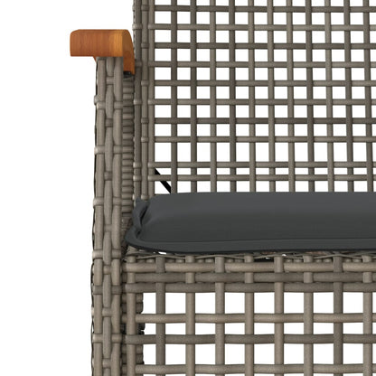 Garden Dining Set | Grey | PE rattan | One size | UV-resistant materials