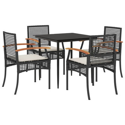 Garden Dining Set | Black, Cream White