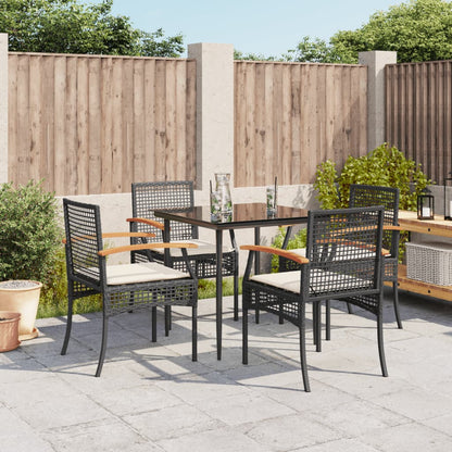 Garden Dining Set | Black, Cream White