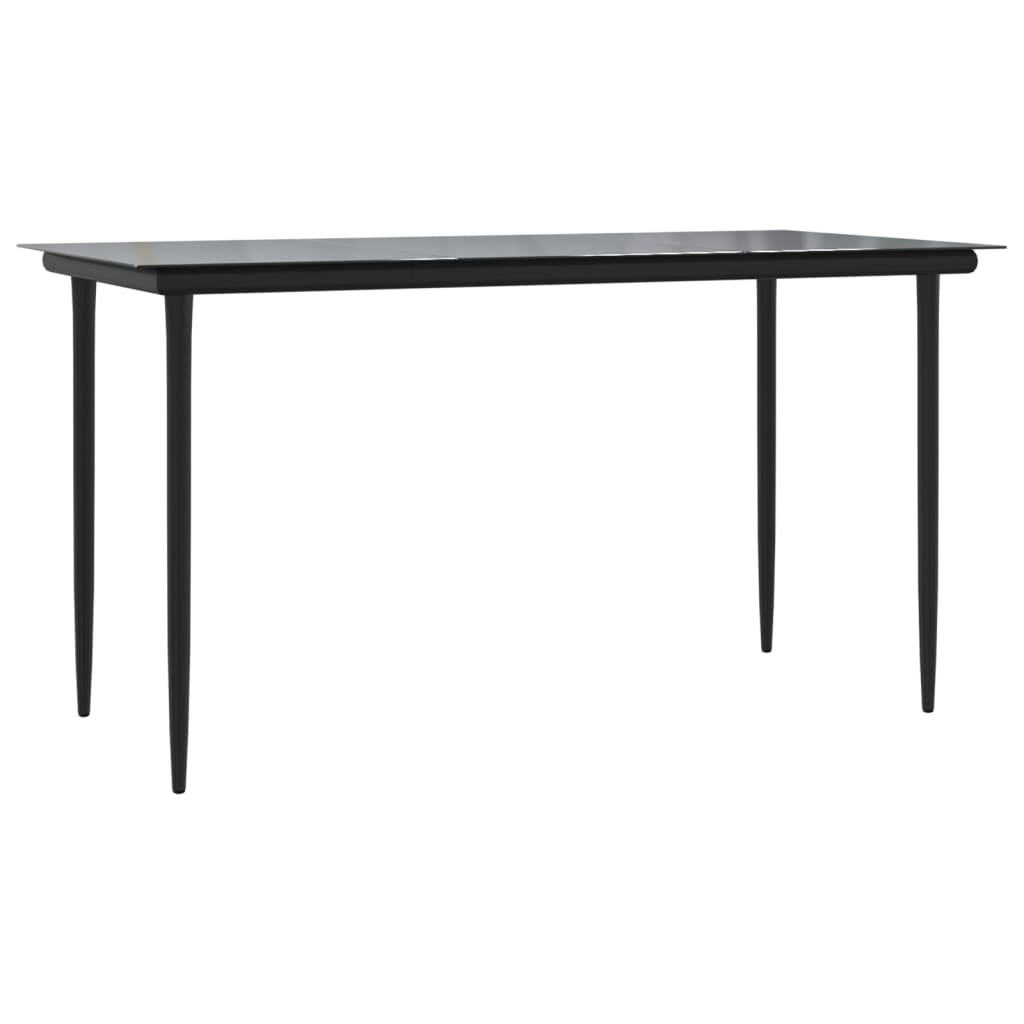 Garden Dining Set | Black and Cream White