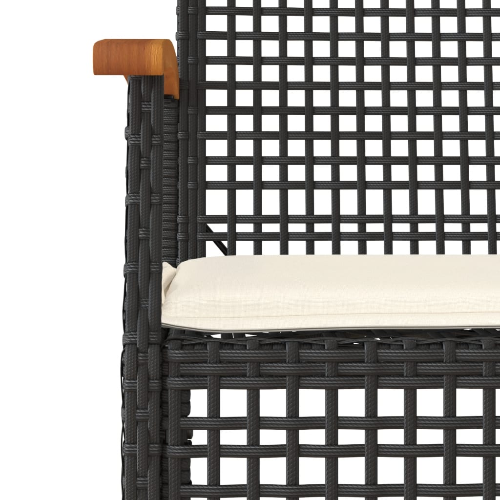 Garden Dining Set | Black and Cream White