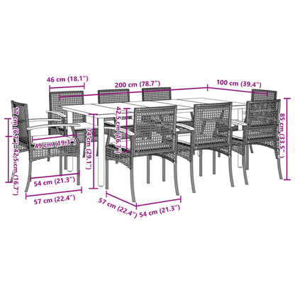 Garden Dining Set | Black, Cream White